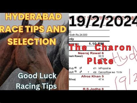 Hyderabad Race Tips and Selection The Charon Plate .